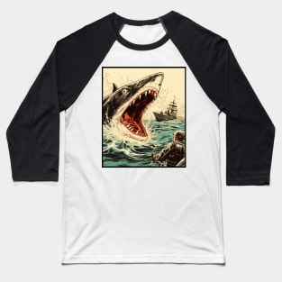 Shark Attacking Baseball T-Shirt